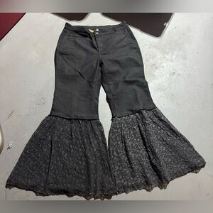 A Rare Bird Black Flared Lace Pants